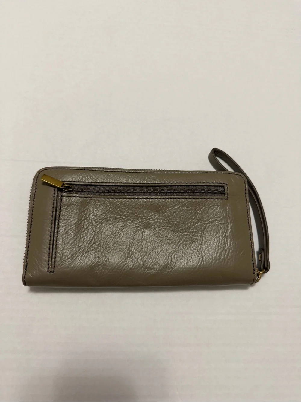 Fossil Leather Zip-Around Wristlet Wallet